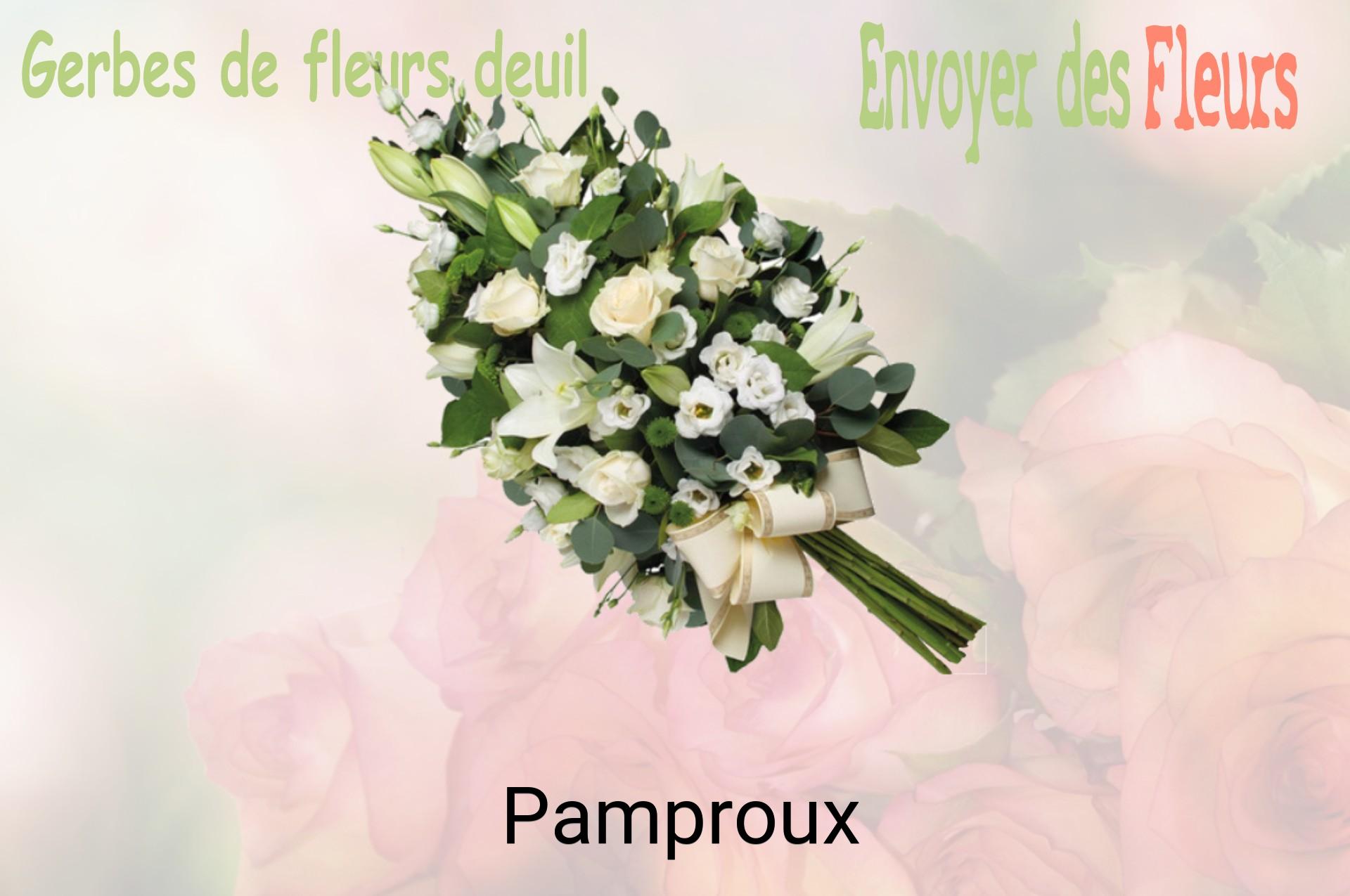 Gerbe de fleurs de deuil livrée à Pamproux